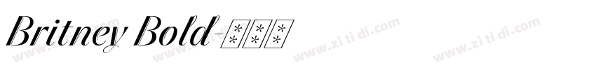 Britney Bold字体转换